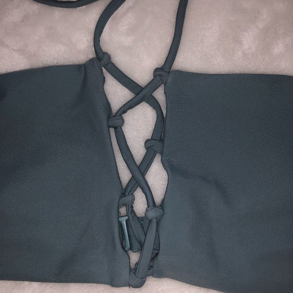 Tobi Blue Lace-Up Bikini Set - Picture 9 of 12